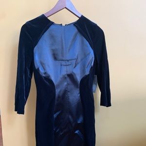 Black satin and velvet cocktail dress!!